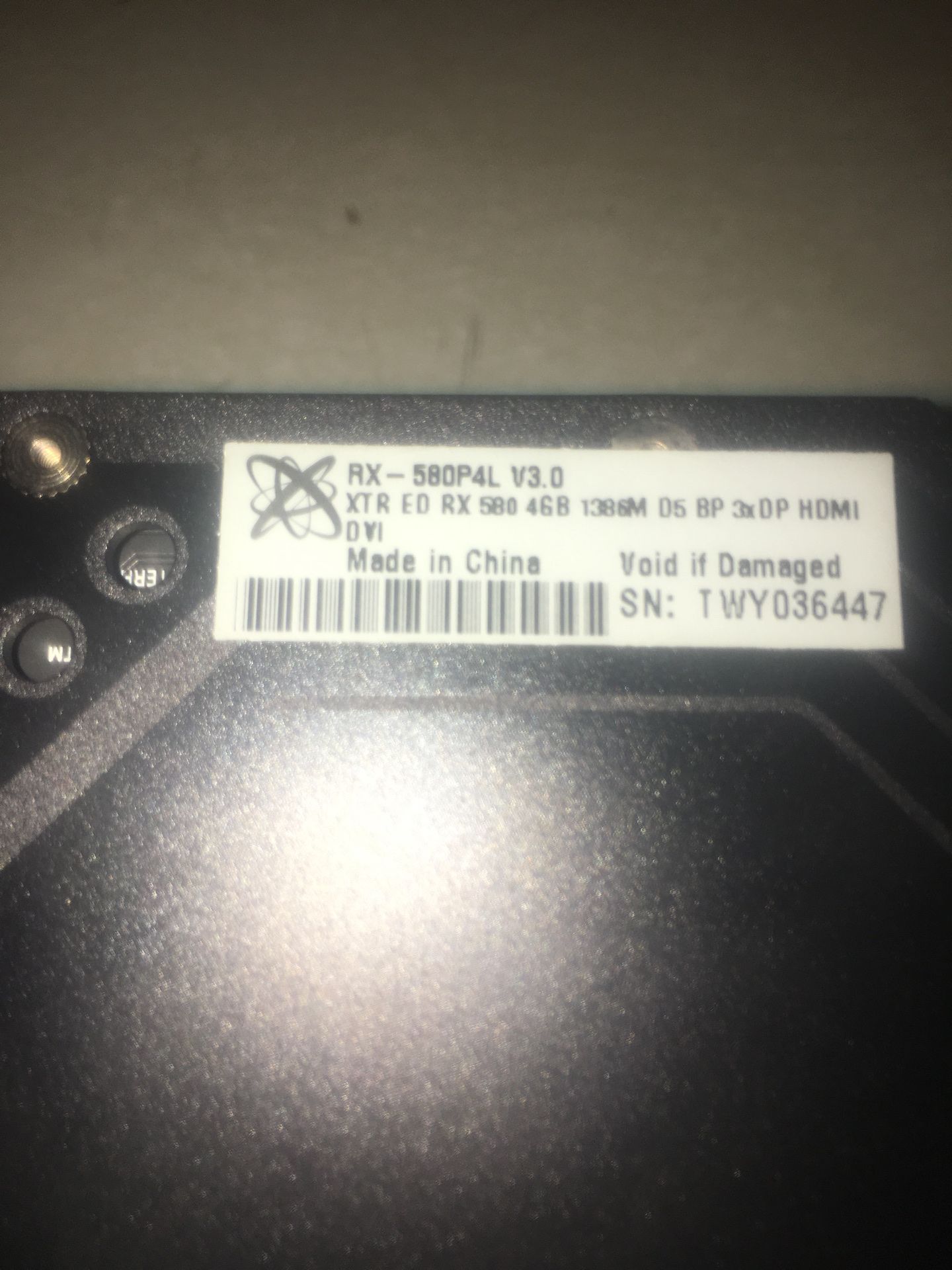 Radeon RX 580 4gb graphics card