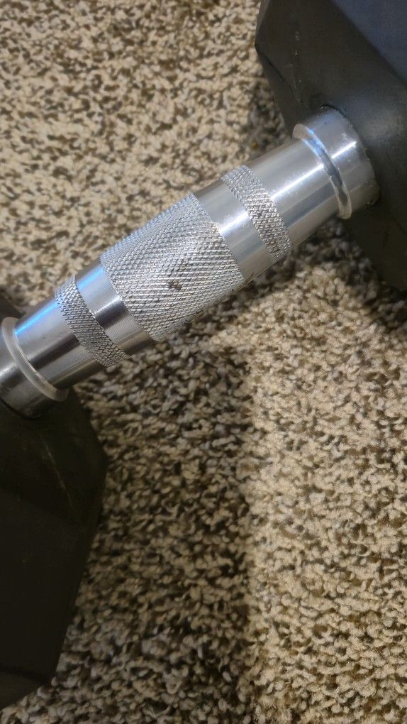 55lb Hex Rubber Dumbbell