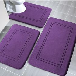 Brand new bathroom rugs-Purple memory foam