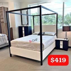 Queen Size Canopy Bed Frame  - September Sale !