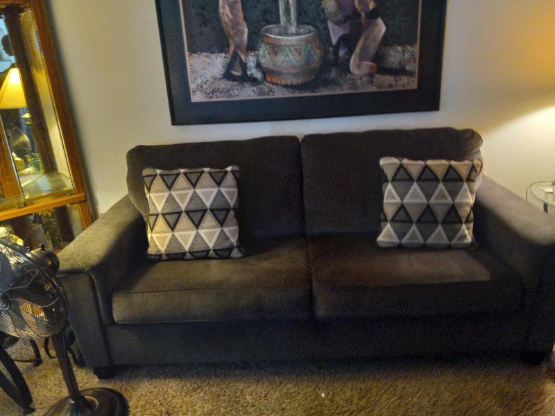 Black Loveseat Couch For Sale Like NEW