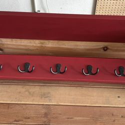Pottery Barn Shelf With Hooks