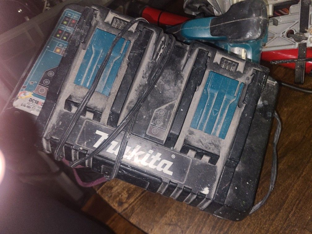 Saws And Double Charger. One Drill Fun