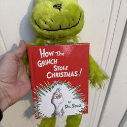 Christmas Grinch Plush With Book 