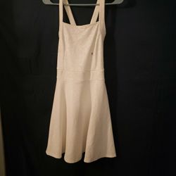White Cross Back Dress