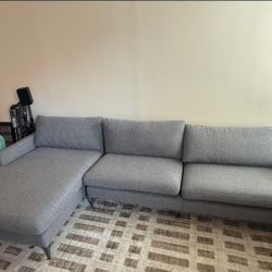 L-Shaped Gray Comfy Couch