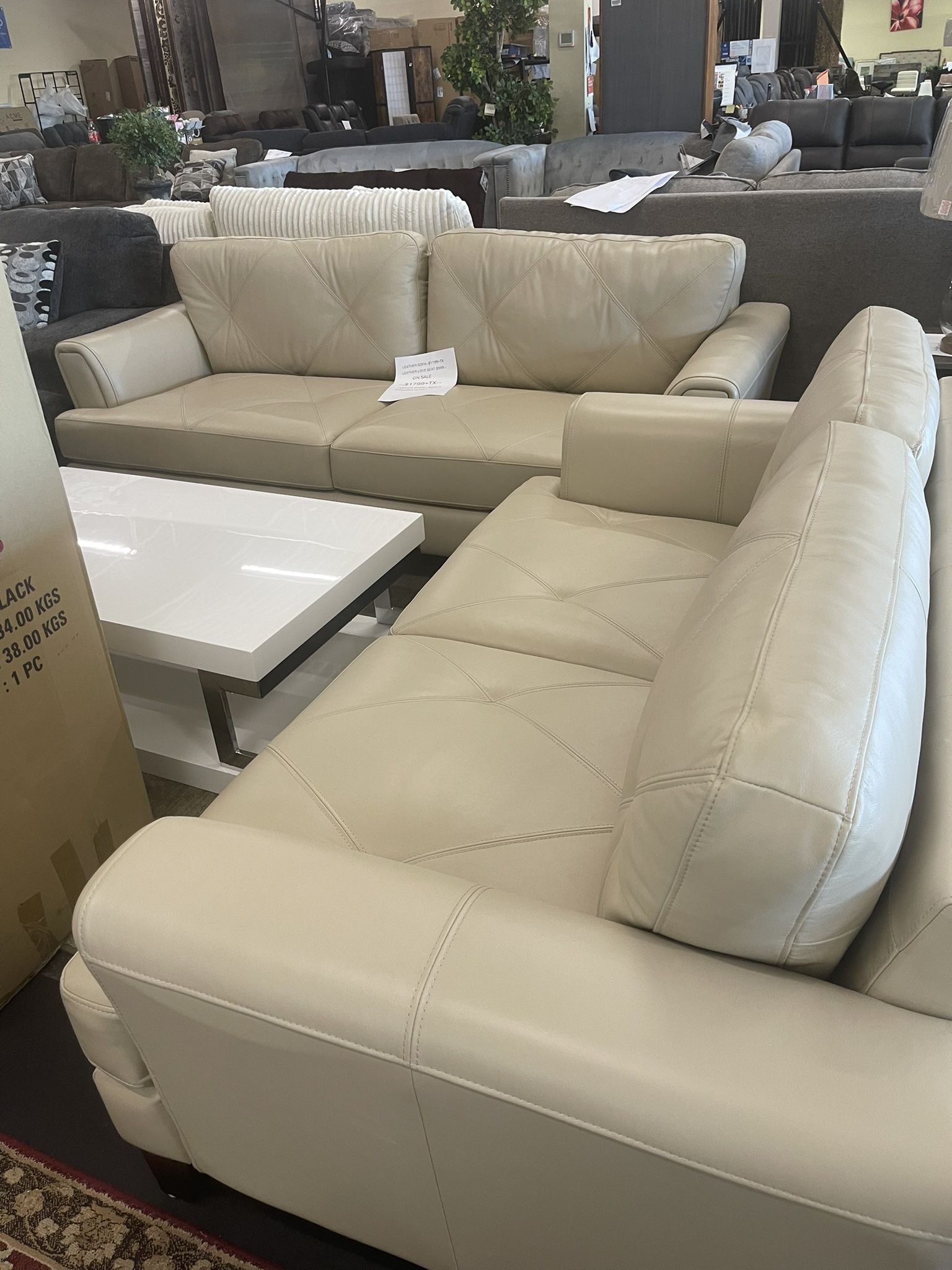 Leather Sofa & Leather Love Seat On Sale