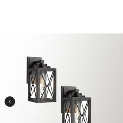 Matte Black Exterior Lights, Two Pack