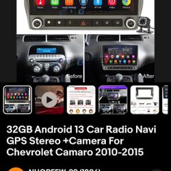 Car Stereo For Camero 2008-2015Android 13 In, 