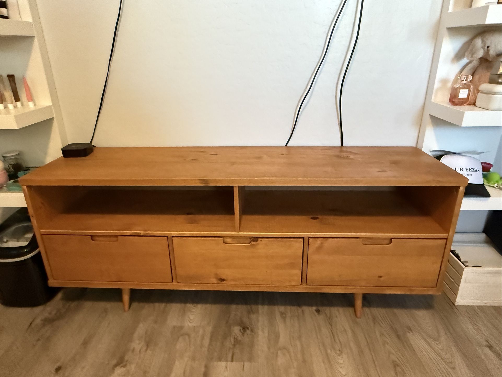 Wayfair 58” Solid Wood 3 Drawer Modern TV Stand