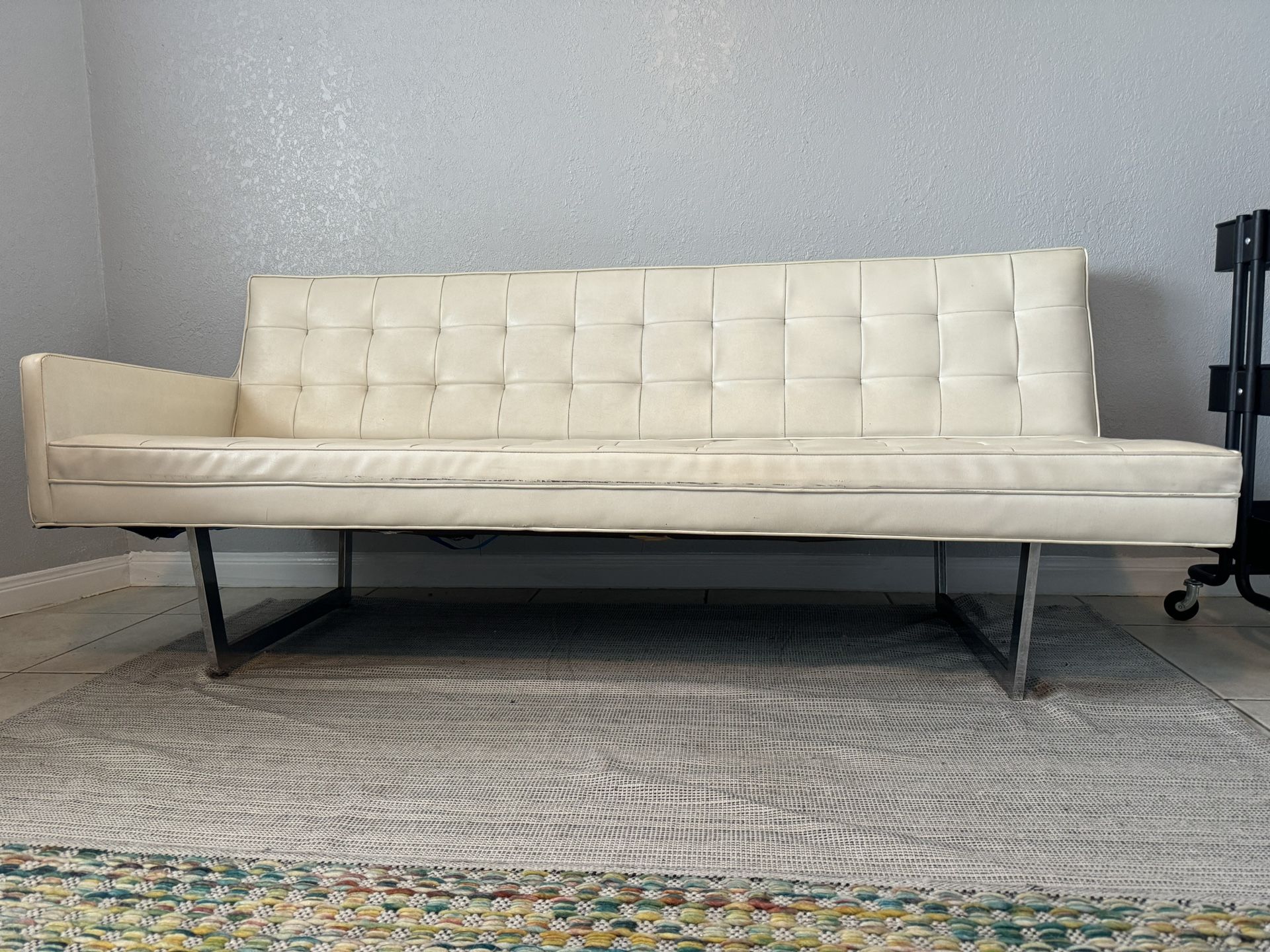 Vintage MCM white Couch