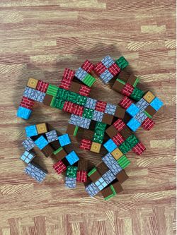 Minecraft style magnet tiles blocks kids toys