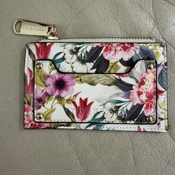Steve Madden Floral Card Holder with Pink and Green Accents