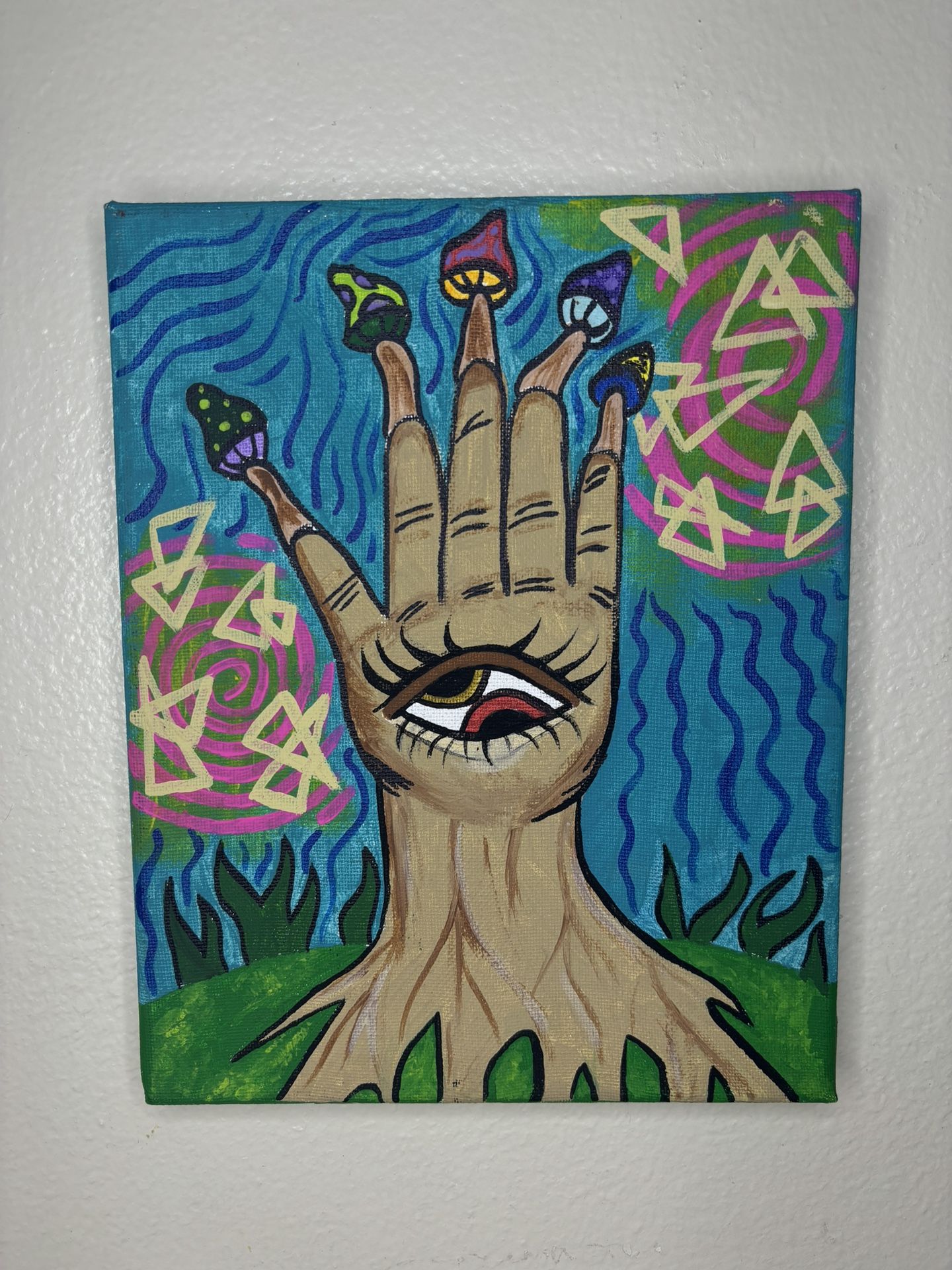 Hand-painted Psychedelic Art👁️🗨️🍄🌈