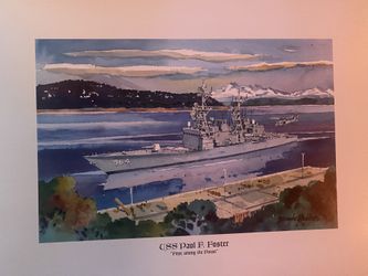 Bernie Webber Paul F. Foster Navy Ship Print.