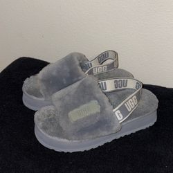 Grey Ugg Platform Sandals