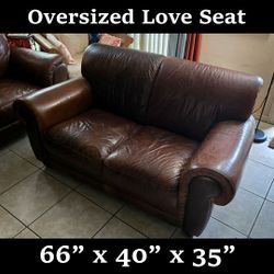 Comfy Leather Loveseat – Oversized & Plush