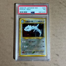 Pokemon 2000 Japanese Neo Steelix Holo PSA 7 Slab
