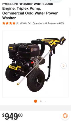 Presure washer Dewalt 4400psi 3.5