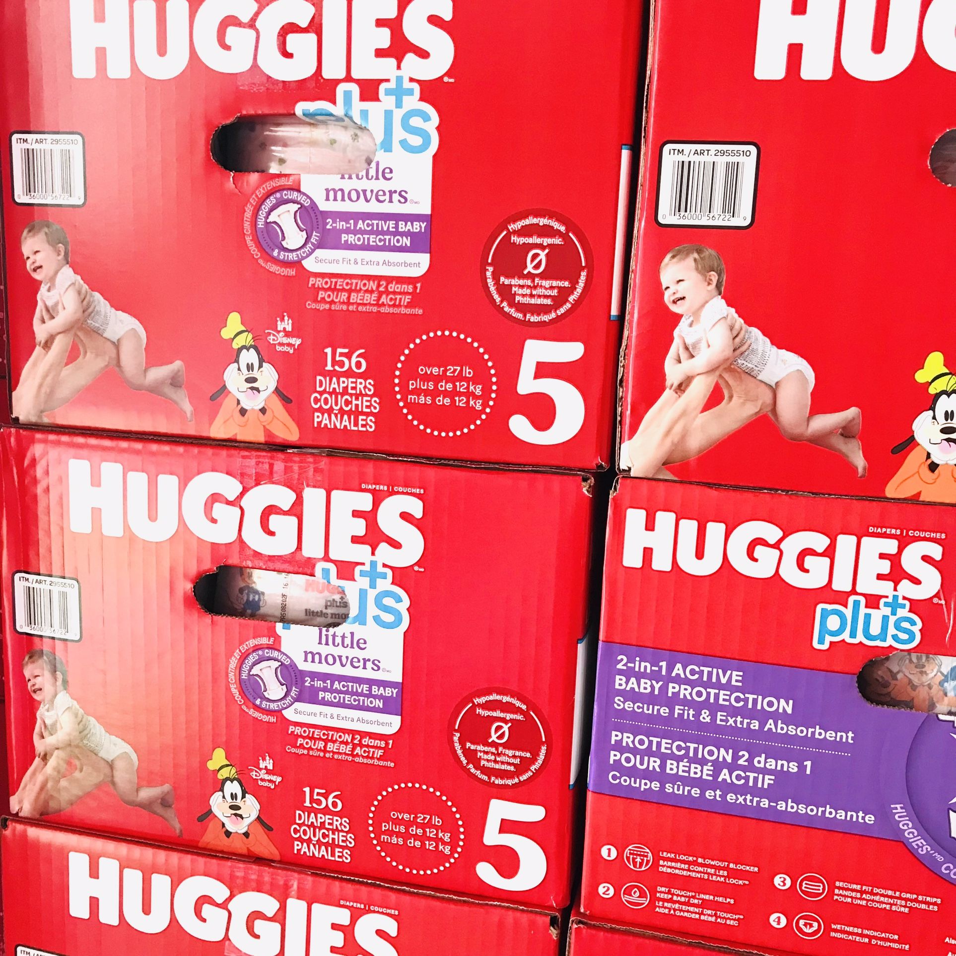 Huggies  Little Movers Plus Size 5/156 Diapers 