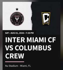 Inter miami vs Columbus 2 tickets 08/01/26