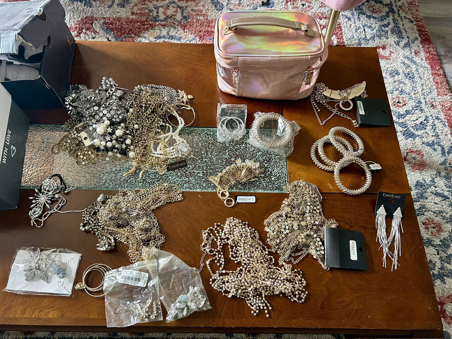 NWT Lot Of Bebe Jewelry Necklace Earrings Bracelets 