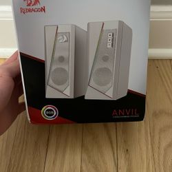 NEW Redragon GS520 RGB Desktop Speakers (WHITE)