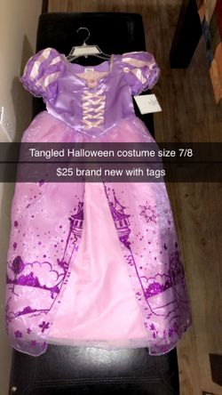 brand new tangled costume 7/8 girls 