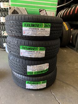 DELINTE 215/60R16 $289 ALL 4 INSTALLED WITH ALIGNMENT ALL SEASON TIRE