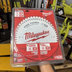 Milwaukee 10 in. x 40-Tooth and 60-Tooth Circular Saw Blades (2-Pack)  
