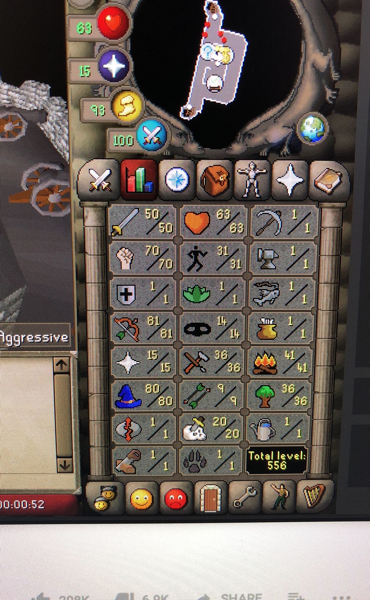 Runescape Gmaul Pure 15 pray fcape