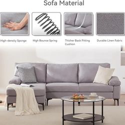 L Sectional Sofa Couch New In Box 