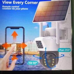WIFI .SMART NETWORK SOLAR-POWERED OUTDOOR CAMERA REAL TIME REMOTE MONITORING