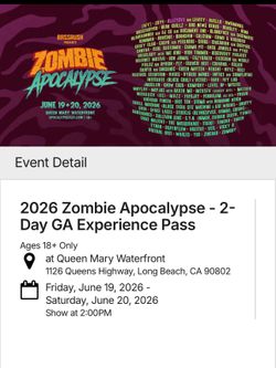 2 day GA pass Apocalypse Fest