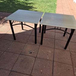 2 end Tables Iron Legs