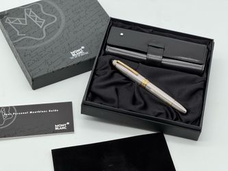 MONTBLANC SOLITAIRE 925 SILVER PINSTRIPE LEGRAND FOUNTAIN PEN NEW 100% GENUINE