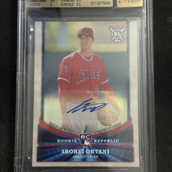 2018 Topps Big League Shohei Ohtani Rookie Autograph BGS 9.5 Auto Grade 10