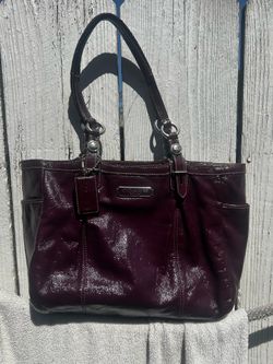 Coach patent leather tote