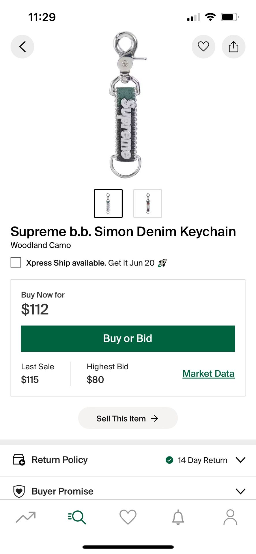 Bb Simon Supreme Keychain