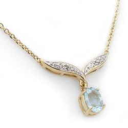 Genuine Diamond And Topaz Necklace