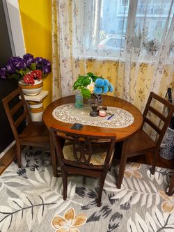 Wood table with 3 chairs