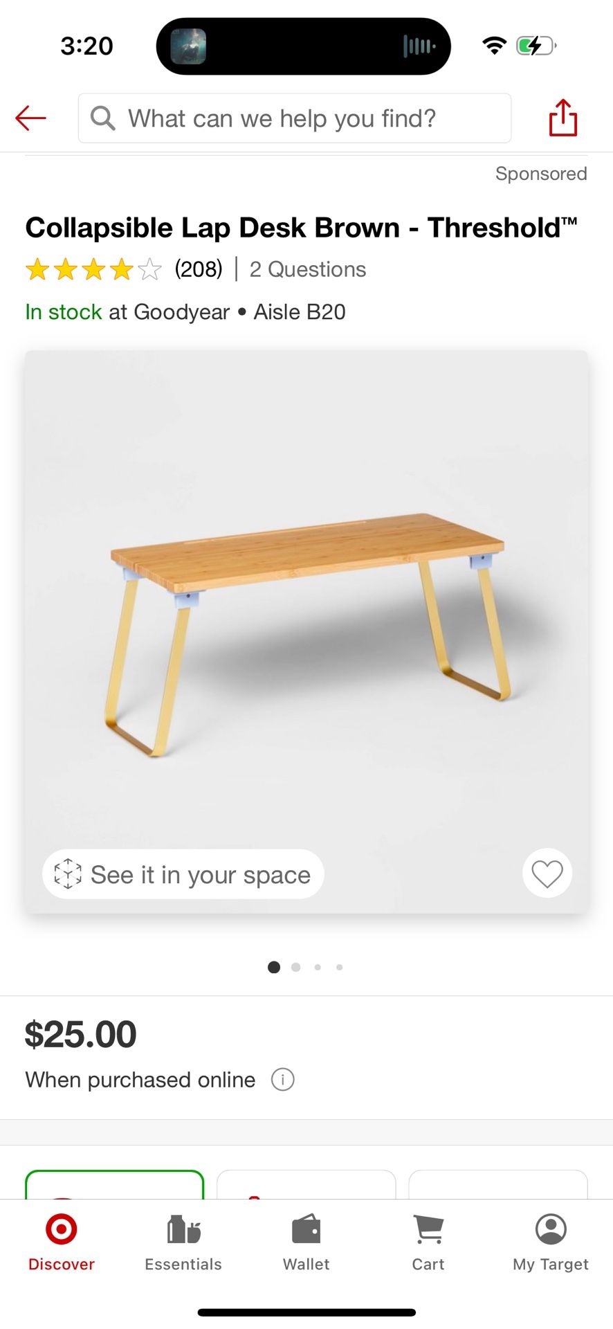 Target Collapsible Lap Desk