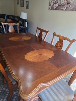 Antique solid wood dining table