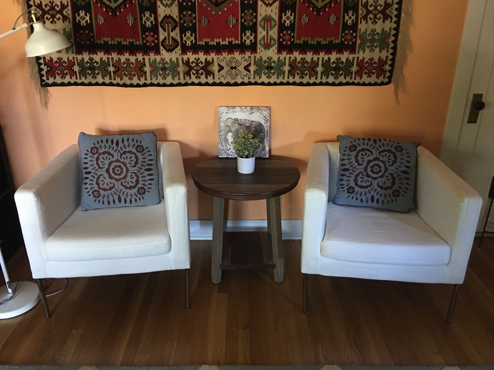 Set of two IKEA KLAPPSTA ARMCHAIR CLUB CHAIRS With COVERS
