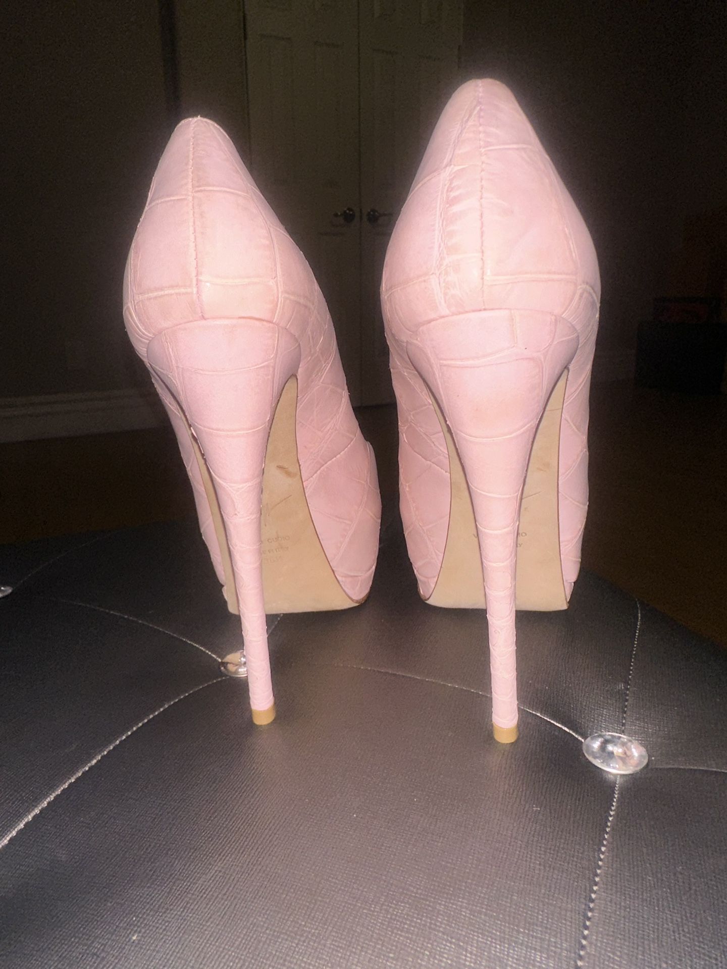 Pink Croc Giuseppe Zanotti Size 61/2
