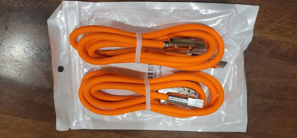 2 Pack Fast Charge USB C Type C Cables Rugged Durable Construction Metal Silicon NOT Apple