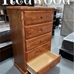 5 Drawer Pinewood Dresser (White For $269)
