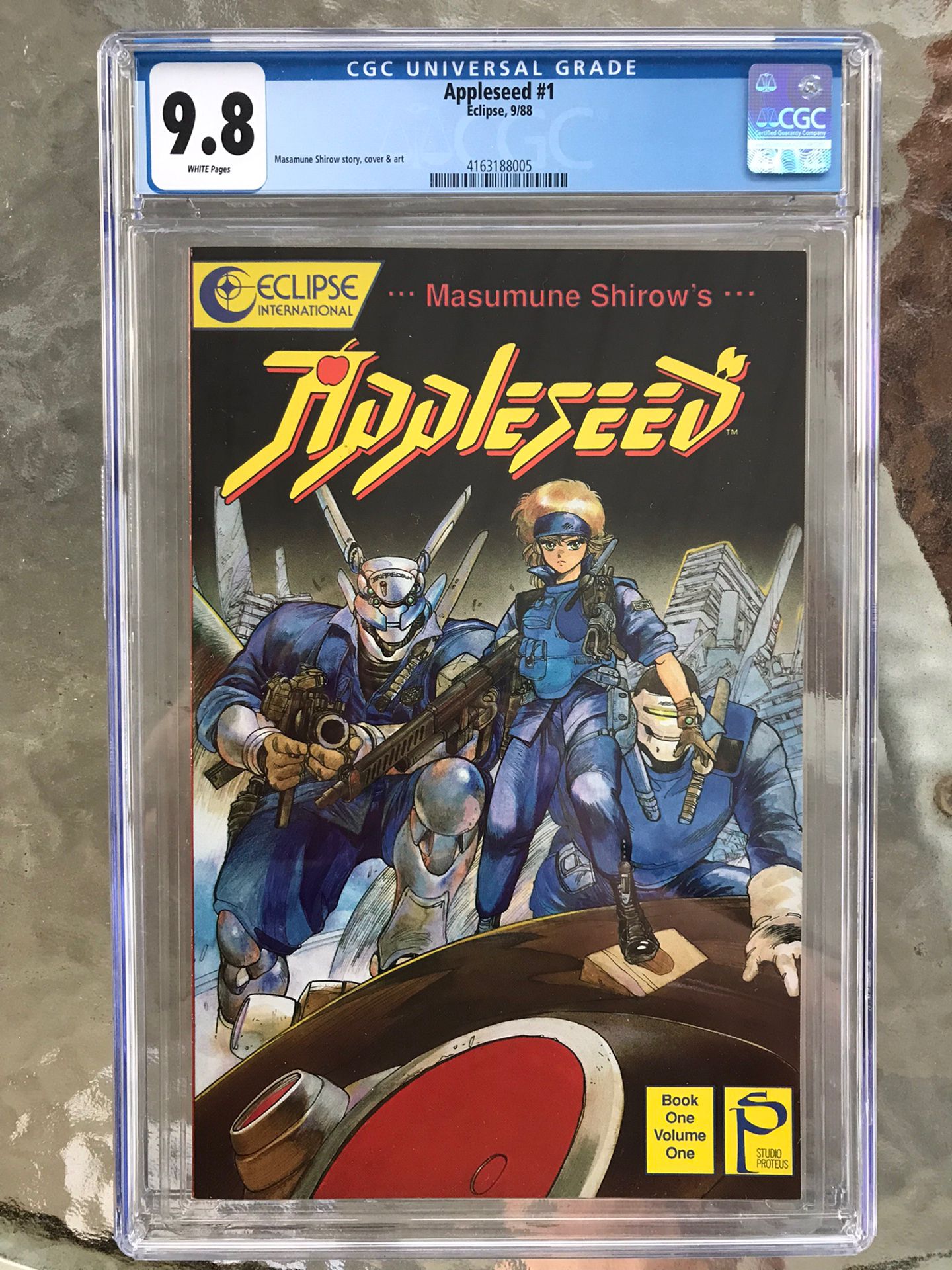 Appleseed #1 (1988) CGC 9.8 — White Pages; Highest Graded 1of 2; Eclipse Comics