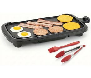 New-AORAN Electric Griddle Indoor – Versatile Nonstick Griddle for Pancakes and Tacos, Ideal as a Flat Top Griddle and Comal Electrico para Tortillas 
