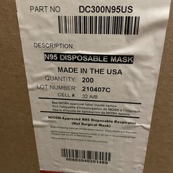 N95 Masks 200 Count Large Box $10.  I Have 12 Boxes 